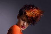 Техника окрашивания - Фиалка и огонь от Goldwell